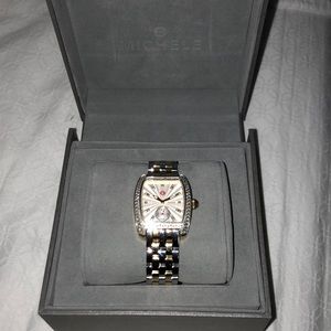 Michele Two-Tone Urban Mini Diamond Watch